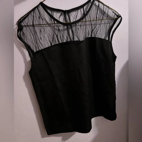 Elegant Black Sheer Top - Picture 1 of 7